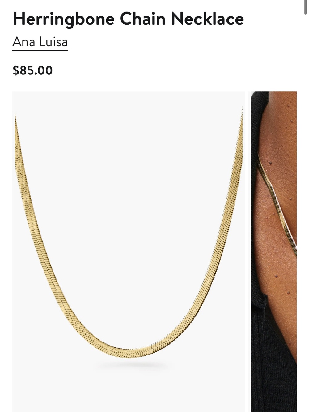 Ana Luisa Gold Herringbone Necklace